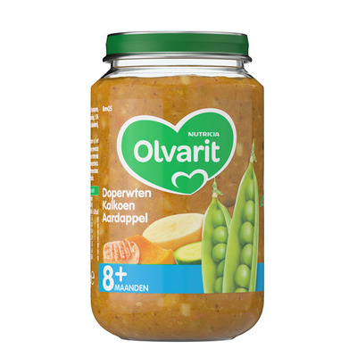 Olvarit Doperwten kalkoen aardappel 8 maanden