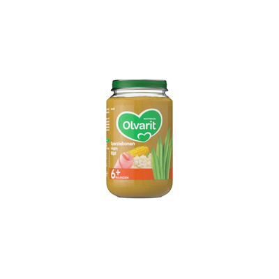 Olvarit Sperziebonen ham rijst 6+ mnd