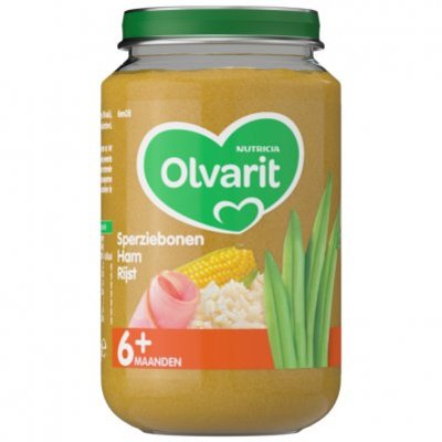 Olvarit Sperziebonen ham rijst 6+ mnd