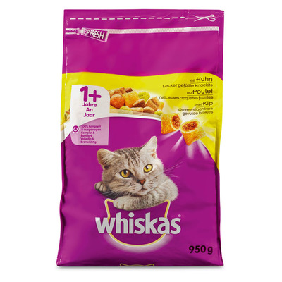 Whiskas Kattenvoer droog kip 1+ jaar