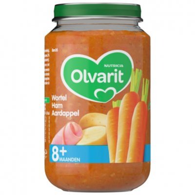 Olvarit Wortel-ham-aardappel 8 mnd