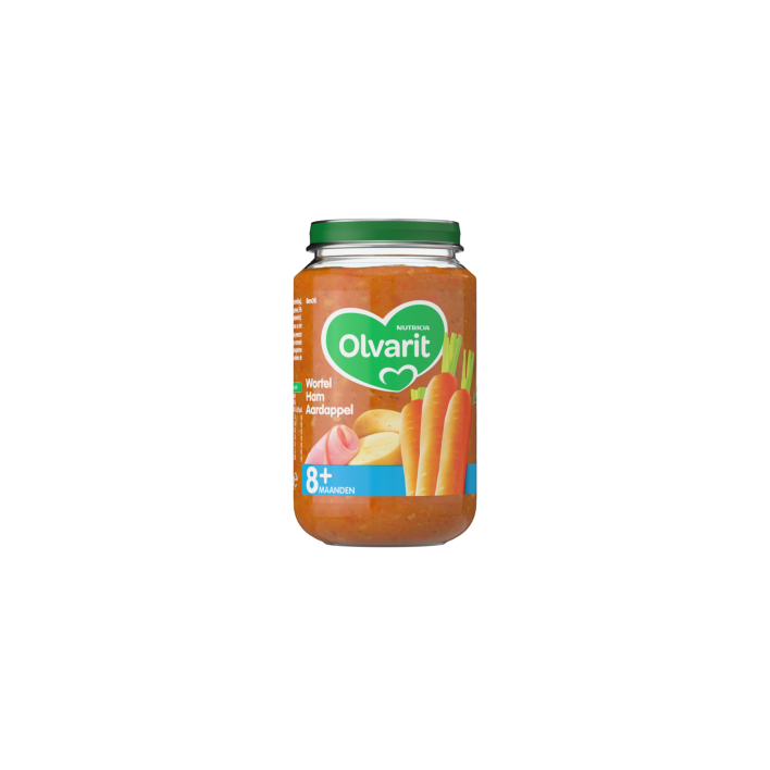 Olvarit Wortel-ham-aardappel 8 mnd