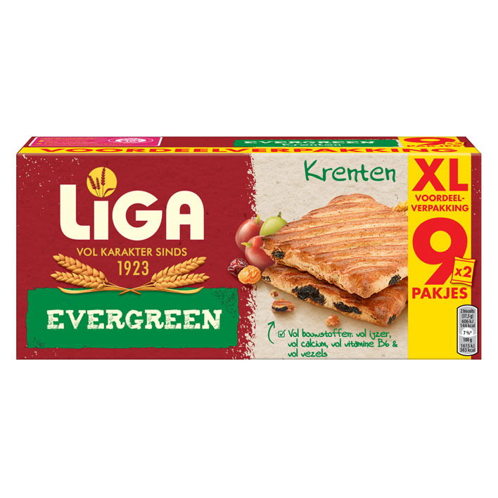 Liga Evergreen biscuits krenten XXL