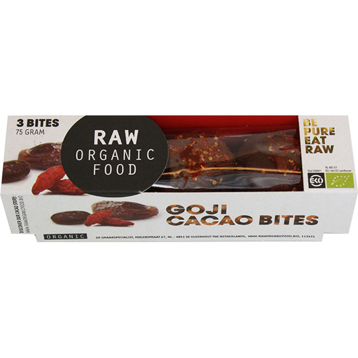 Raw Organic Food Cacao bites goji