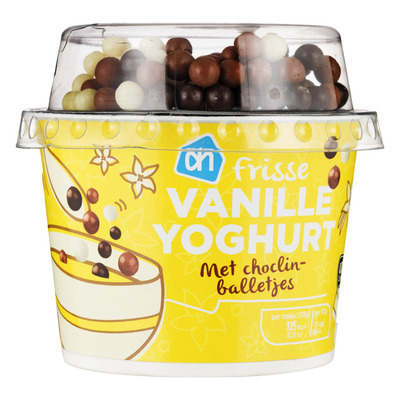 Huismerk Vanilleyoghurt met choclin balletjes