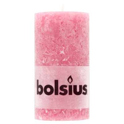 Bolsius Rustiek kaars Oud Roze 130 x 68