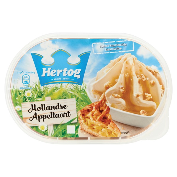 Hertog Hertog ijs Hollandse appeltaart