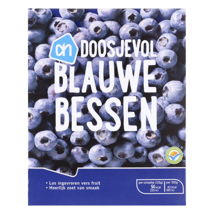 Huismerk Doosjevol blauwe bessen