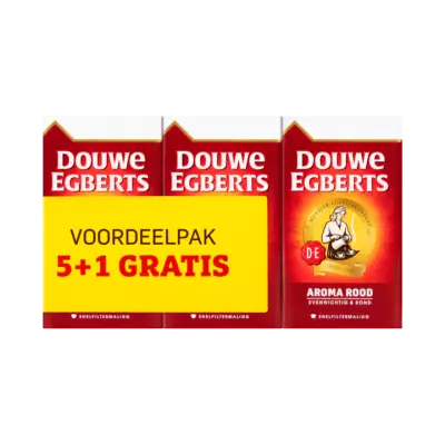 Douwe Egberts Aroma Rood Filterkoffie Voordeelverpakking (5+1 Gratis)