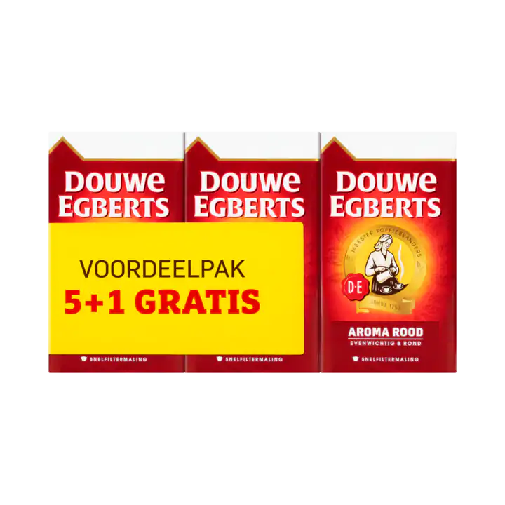 Douwe Egberts Aroma Rood Filterkoffie Voordeelverpakking (5+1 Gratis)