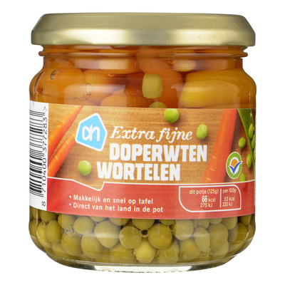 Huismerk Doperwten-wortelen extra fijn
