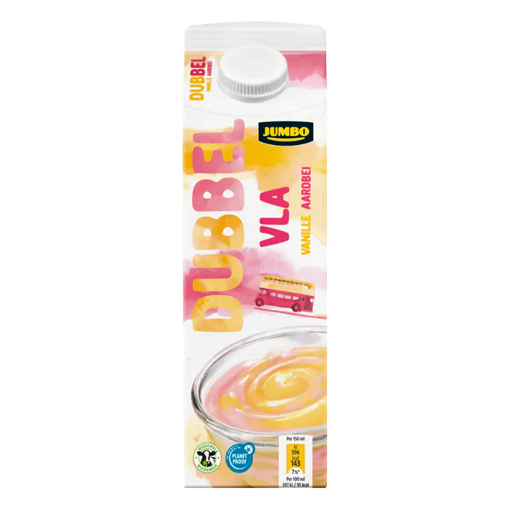 Huismerk Dubbelvla Vanille Aardbei