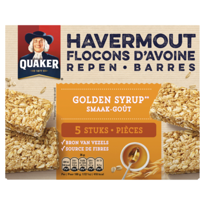 Quaker Havermoutreep golden syrup 5 stuks
