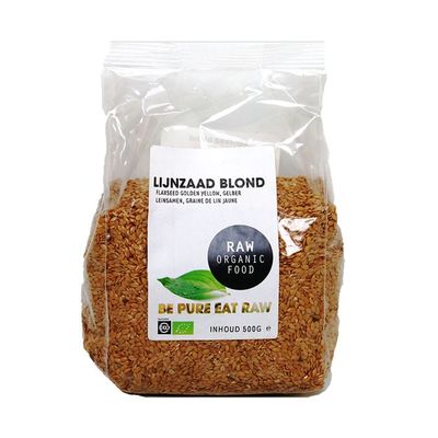 Raw Organic Food Lijnzaad golden yellow
