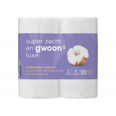 Huismerk Toiletpapier 3 laags katoen