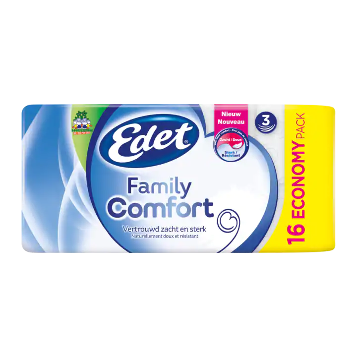 Edet Family Comfort 3-Laags Toiletpapier Economy Pack