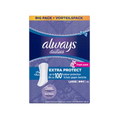 Always Dailies Extra Protect Large Fresh Inlegkruisjes x