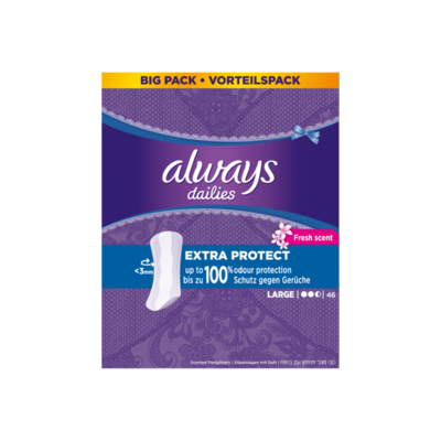 Always Dailies Extra Protect Large Fresh Inlegkruisjes x