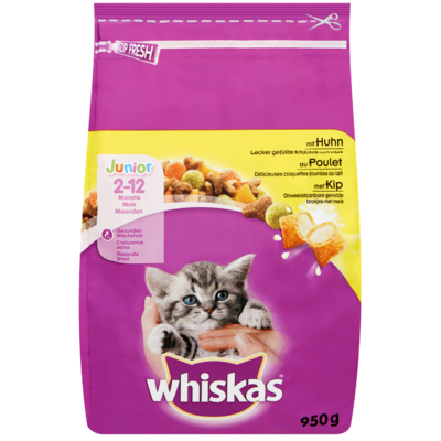 Whiskas Kattenvoor droog junior kip 2-12 maanden