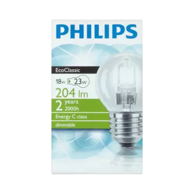 Philips Lamp Eco30 kogel 18W helder grote fit