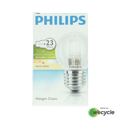 Philips Lamp Eco30 kogel 18W helder grote fit