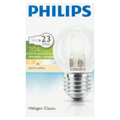 Philips Lamp Eco30 kogel 18W helder grote fit