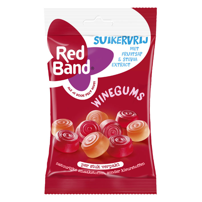 Red Band Suikervrij berries winegum