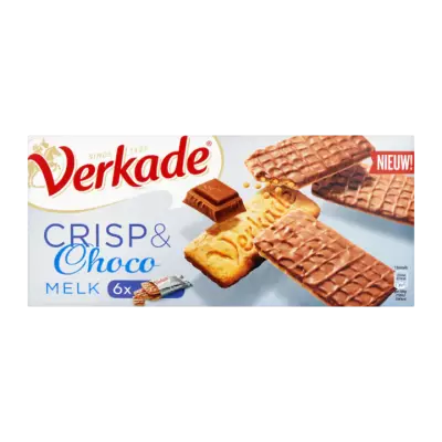 Verkade Crisp & Choco Melk 6 x 2 Stuks