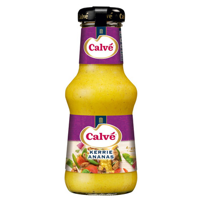 Calvé Saus fles kerrie ananas
