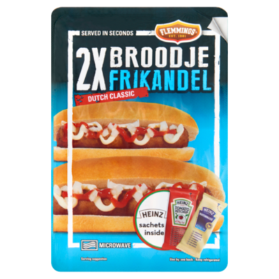 Flemmings 2 Broodje Frikandel Dutch Classic