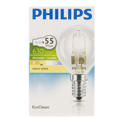 Philips Lamp Eco30 kogel 42W helder kleine fit