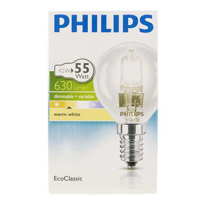 Philips Lamp Eco30 kogel 42W helder kleine fit