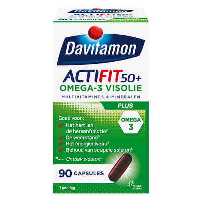 Davitamon Actifit 50+ omega-3 visolie capsules