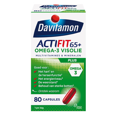 Davitamon Actifit omega-3 visolie capsules 65+