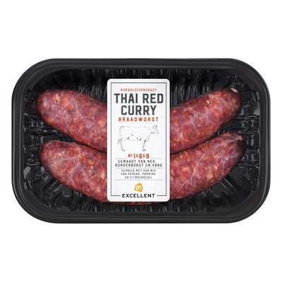 Huismerk Runderbraadworst Thai red curry