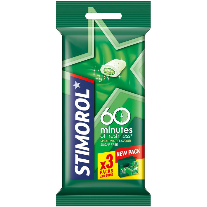 Stimorol Kauwgom 60 minutes spearmint