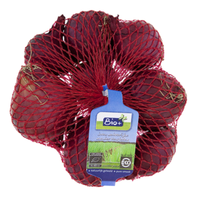 Bio+ rode uien biologisch