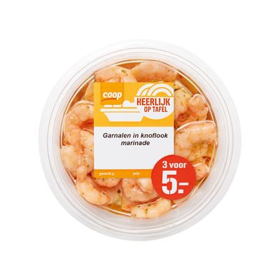 Huismerk Garnalen In Knoflookmarinade