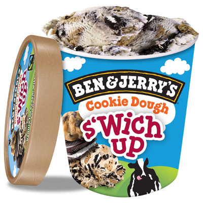 Ben & Jerry's Cookie dough s'wich up