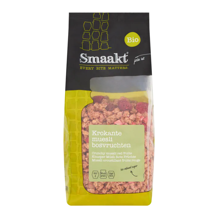 Smaakt Bio Krokante Muesli Bosvruchten