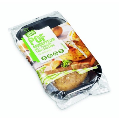pof aardappel met yoghurt-knoflook saus