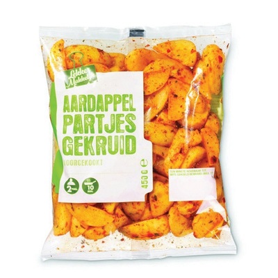 gekruide aardappel partjes