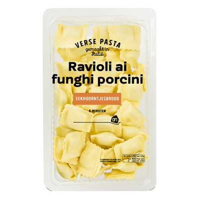 Huismerk Verse ravioli ai funghi porcini