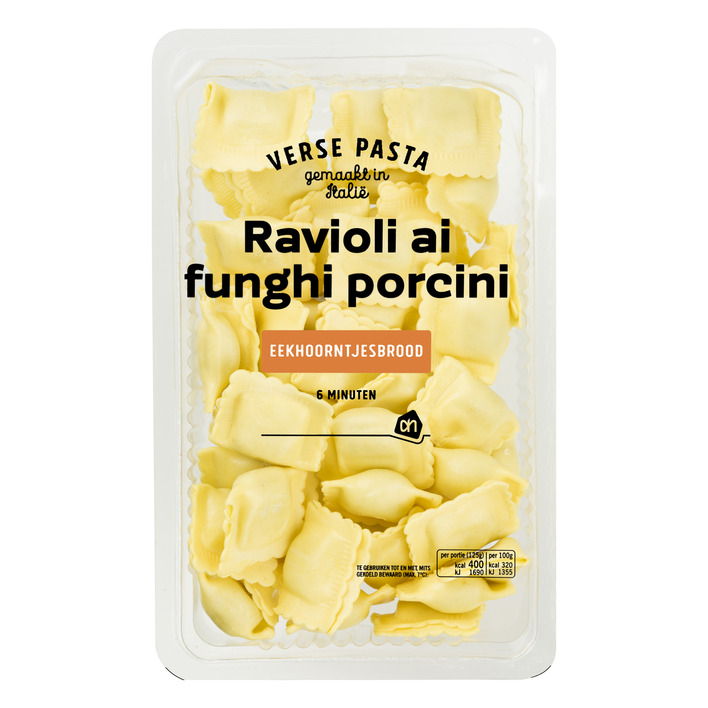 Huismerk Verse ravioli ai funghi porcini