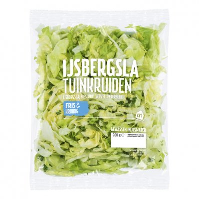 Huismerk IJsbergsla met tuinkruiden