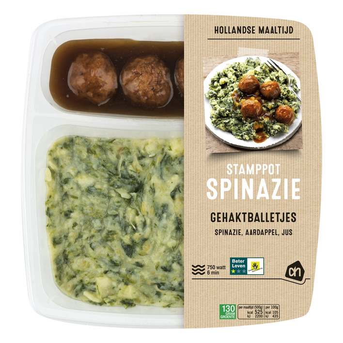 Huismerk Hollandse stamppot spinazie