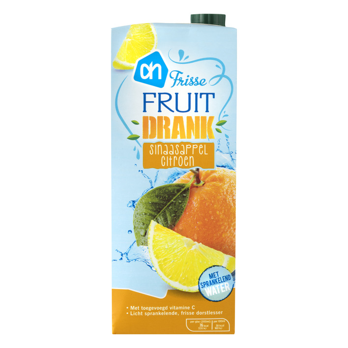 Huismerk Frisse fruitdrank sinaasappel-citroen