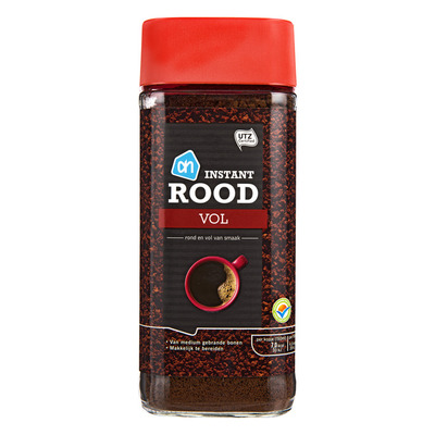 Huismerk Oploskoffie rood melange