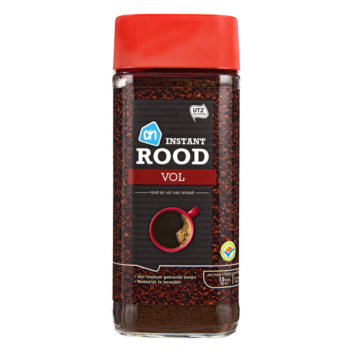 Huismerk Oploskoffie rood melange