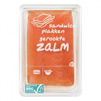 Huismerk Sandwich zalmplakken gerookt